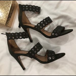 Olive green high heels